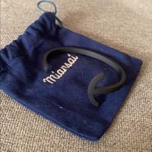 Miansai bracelet anchor bangle black NWB